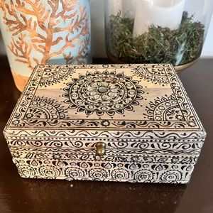 Hand Painted Wooden Storage Box